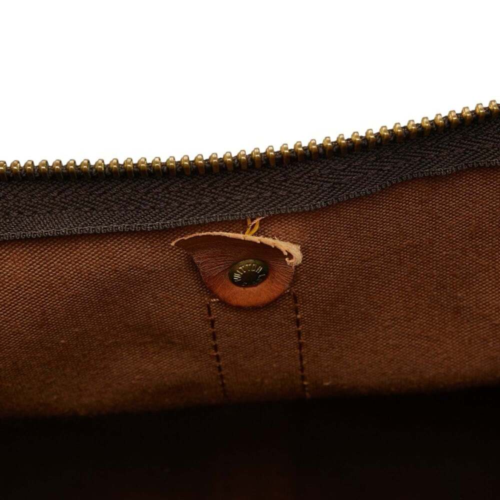 LOUIS VUITTON Authentic Brown Monogram Leather Keepall 55 Boston Bag - Picture 16 of 16
